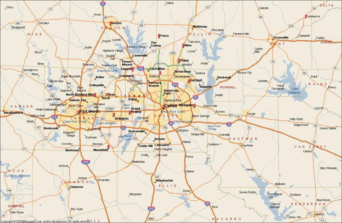 ڈلاس فورٹ قابل metroplex نقشہ