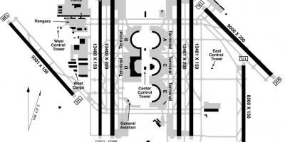 DFW ہوائی اڈے کے ٹرمینل b نقشہ