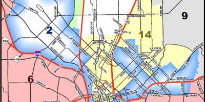 شہر کے شہر ڈلاس کے zoning کا نقشہ